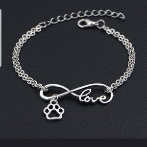 🐾🐾So Cute Paw Print Love Infinity bracelet 🐾🐾